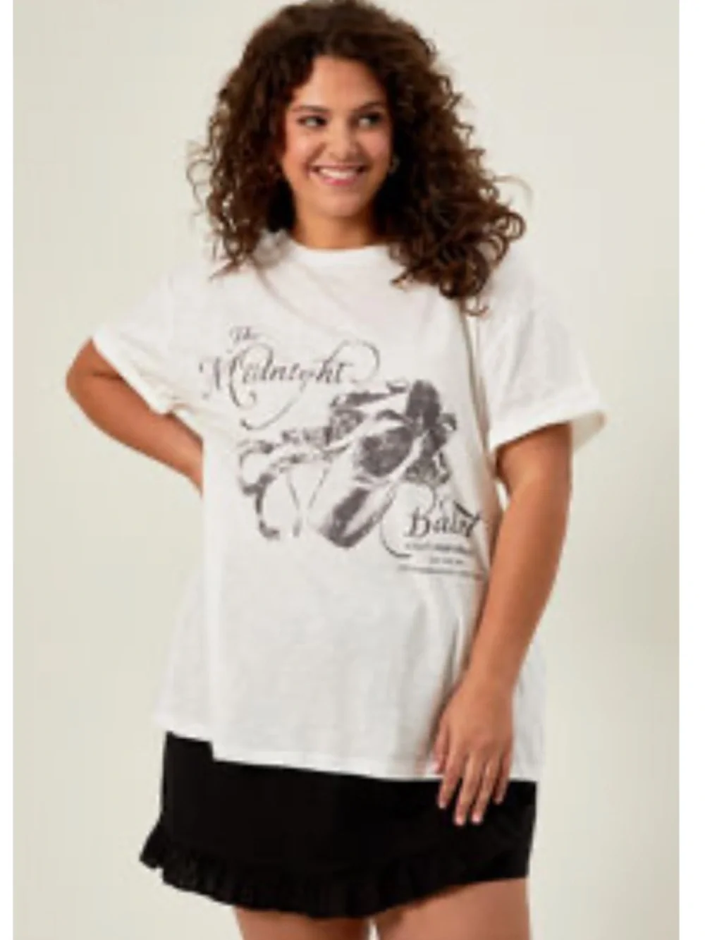 Arula Midnight Ballet Graphic Tee NWT 0X